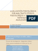 Evaluación Psicológica Por Maltrato Físico, Psicológico y