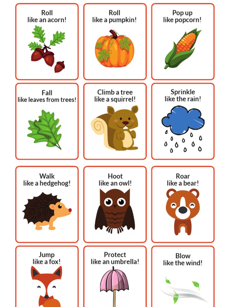 Action Cards Autumn | PDF | General Fiction