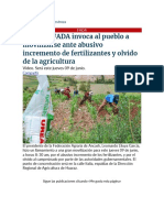 Urgente: FADA Invoca Al Pueblo A Movilizarse Ante Abusivo Incremento de Fertilizantes y Olvido de La Agricultura
