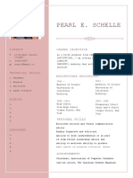 Pearl E. Schelle: Contact Career Objective