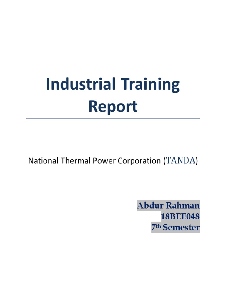 Industrial Training Report PDF Boiler Steam