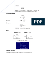 Reacciones de primer y segundo orden: velocidad, gráficas y tiempo de vida media