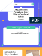 Anggaran Dan Penentuan Tarif Biaya Overhead Pabrik