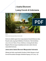 Jenis-Jenis Usaha Ekonomi Yang Ada Dan Cocok Di Indonesia