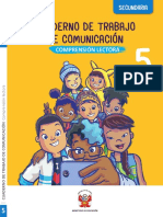 Cuaderno de Trabajo de Comunicación, Comprensión Lectora 5 Quinto Grado de Secundaria