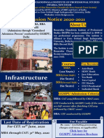 Infrastructure: Admission Notice 2020-2021