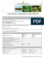 Billerudkorsnas Supplier Self Assessment Questionnaire