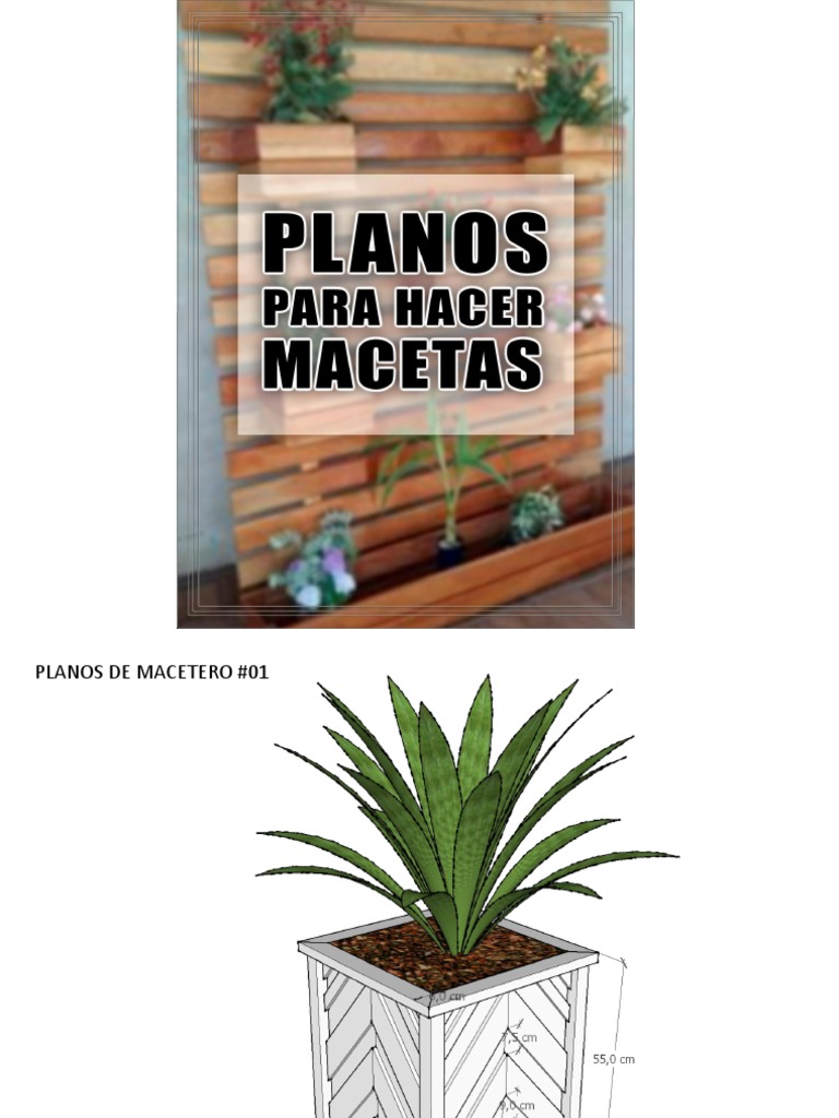 Planos para Hacer Maceteros en Madera | PDF, image size:768x1024
