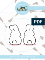 Home Sewn Stitches Two Little Bunnies Printable PDF