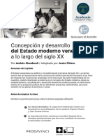 Concepción y Desarrollo Del Estado Moderno Venezolano A Lo Largo Del Siglo XX - Guía de Profesores