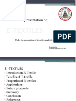 E-Textiles: A Seminar Presentation On