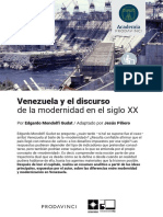 Venezuela y el discurso de la modernidad en el siglo XX - Guía de actividades