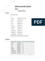 DBMS Oracle IDE Queries