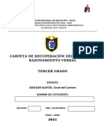 RAZONAMIENTO VERBAL 3ro - 2021 - 2022 - Carpeta de Recuperacion