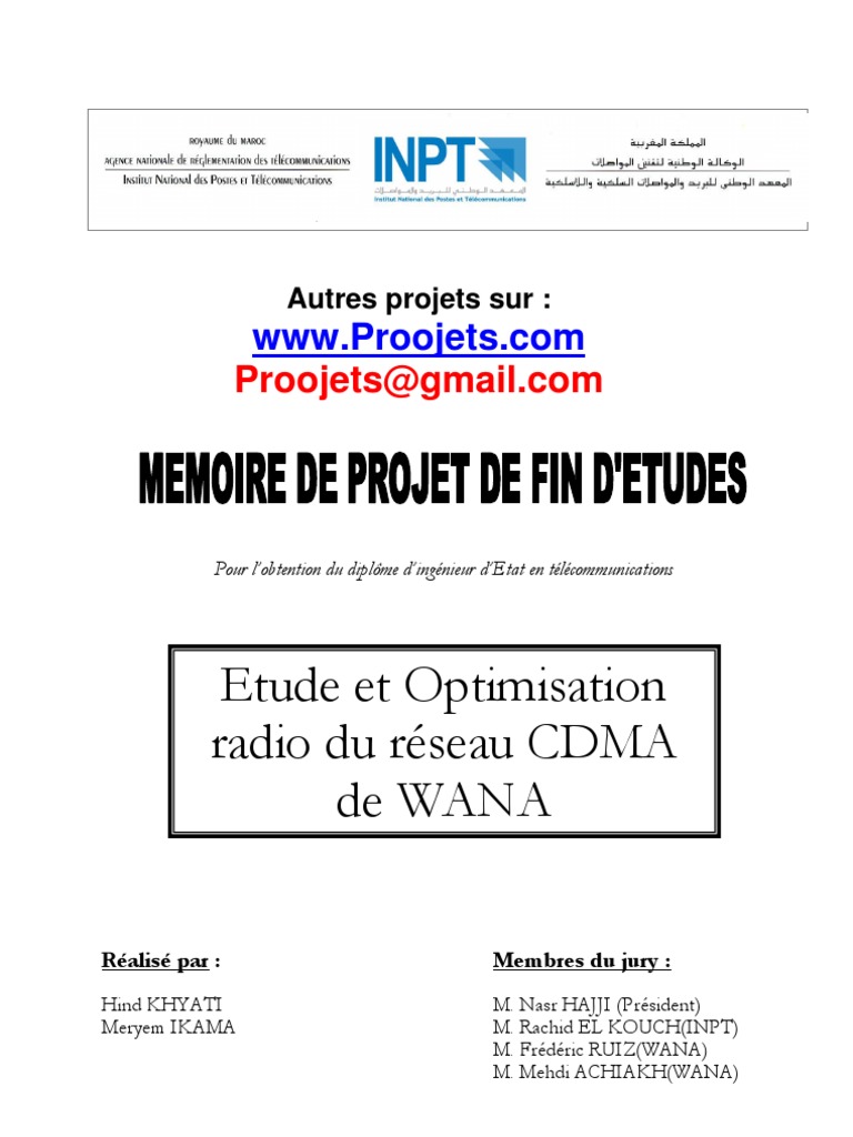 Optimisation Réseau CDMA WANA | PDF | Code division multiple access | GSM