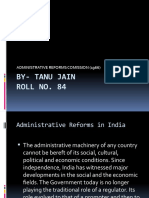 By-Tanu Jain Roll No. 84: Administrative Reforms Comission (1966)