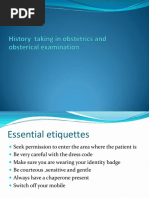 Obstetrics History Taking in and Examination Powerpoint