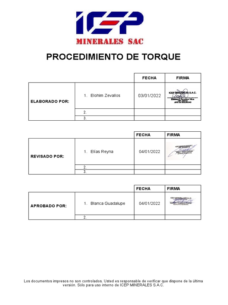 Procedimiento de Torque con Arandelas DTI | PDF | Arandela (Hardware ...