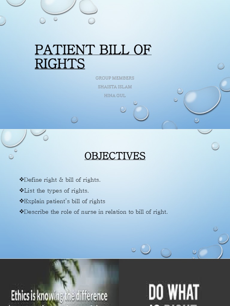 Patient Bill of Rights PDF Rights Patient