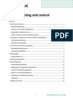 PM - Budgeting and control techniques