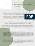 La Importancia e Influencia de Los Medios de Comunicacion en La Propagación de Trastornos Mentales