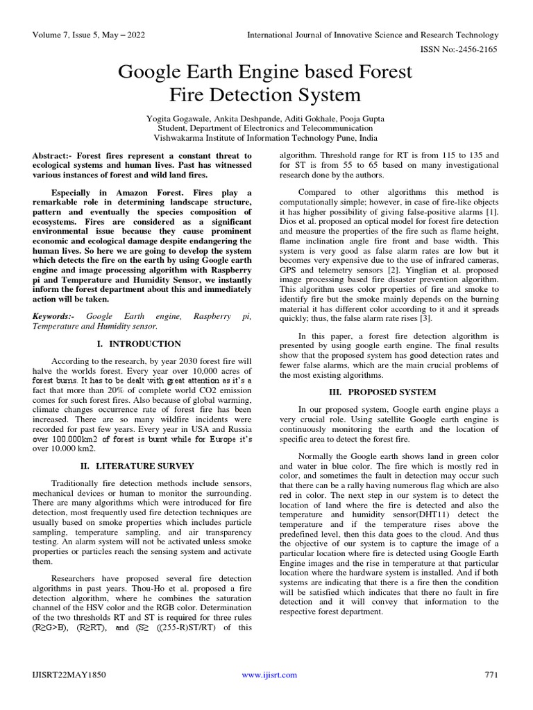 Google Earth Engine Fire Detection System | PDF | Wildfire | Liquid ...