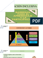 Barreras para El Aprendizaje, La Participaciòn y La Permanencia