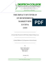 The Impact of Covid-19 On Businesses in Marketview Lucena City