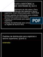 BIOGEOGRAFIA HISTORICA Padroes distribuiÇAO