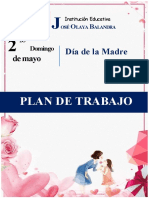 Plan de Trabajo Por El Dia de La Madre 2022