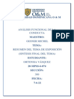 RESUMEN TEMA DE EXPOSICION A. F CONDUCTA. Sub-Tema