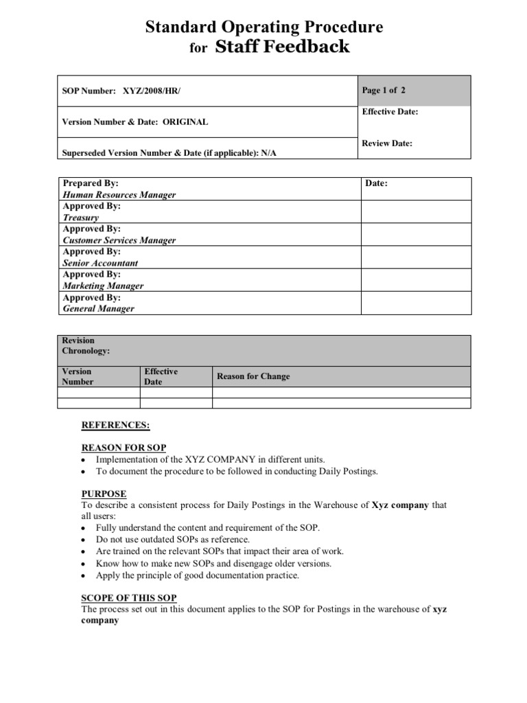 Staff Feedback Process | PDF | Business | Finance & Money Management