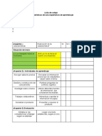 Características Experiencia de Aprendizaje - Formato Lista de Cotejo