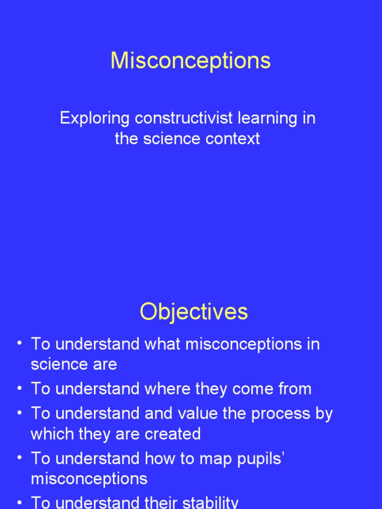 Understanding Science Misconceptions | PDF | Science | Concept