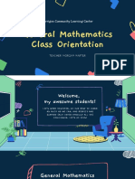 Chalkboard Mathematics Class Orientation Education Presentation