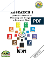 Research 1: Quarter 2 Module 5: Planning and Designing A Research Study