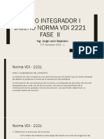 Curso Integrador I Diseño Norma Vdi 2221 Fase Ii: Ing. Jorge León Bejarano