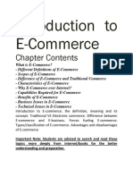 Introduction To E-Commerce: Chapter Contents