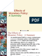 The Effects of Monetary Policy:: A Summary