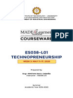 Courseware: ES038-L01 Technopreneurship