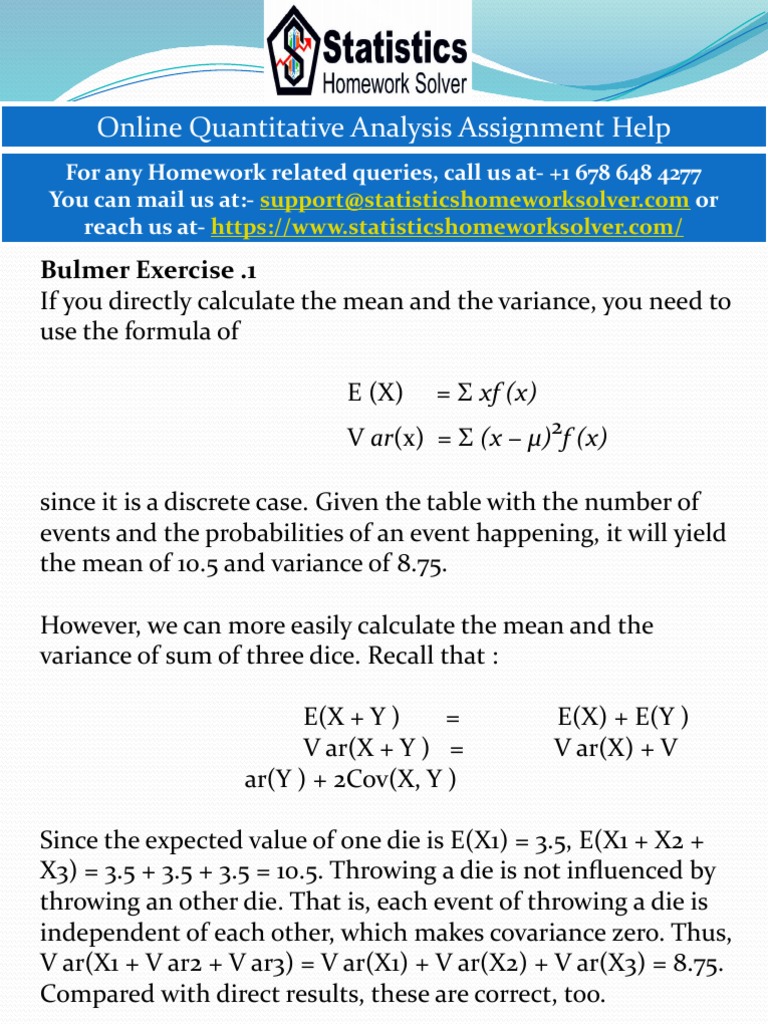 quantitative analysis assignment