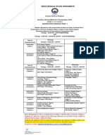 Wbsu Part-I-Routine 2022