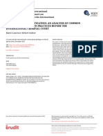 Towards Bureaucratization: An Analysis of Common Legal Representation Practices Before The International Criminal Court