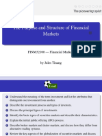 The Purpose and Structure of Financial Markets