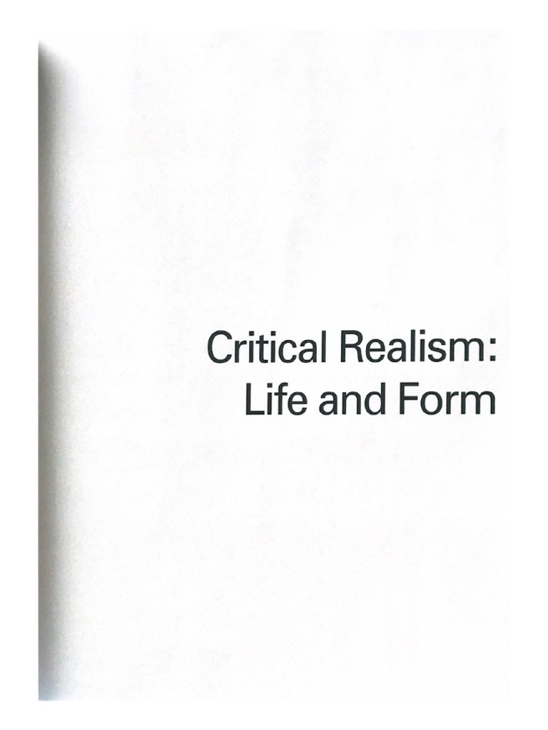 Critical Realism PDF