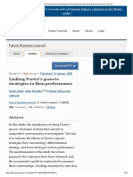 Linking Porter's Generic Strategies To Firm Performance - Future Business Journal - Full Text