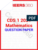 Cds I Maths 2021