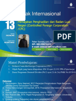 P13 - Controlled Foreign Corporation - CFC - Pajak International - Pemajakan Penghasilan Dari Badan LN Terkendali
