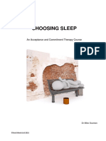 Choosing Sleep: An Acceptance and Commitment Therapy Course