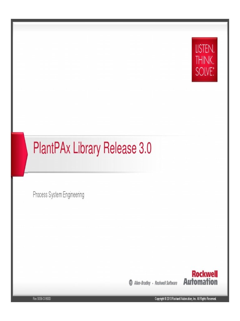 PlantPAx Library Release 3.0 | PDF | Automation | Microsoft Excel